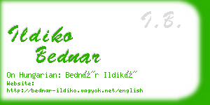 ildiko bednar business card